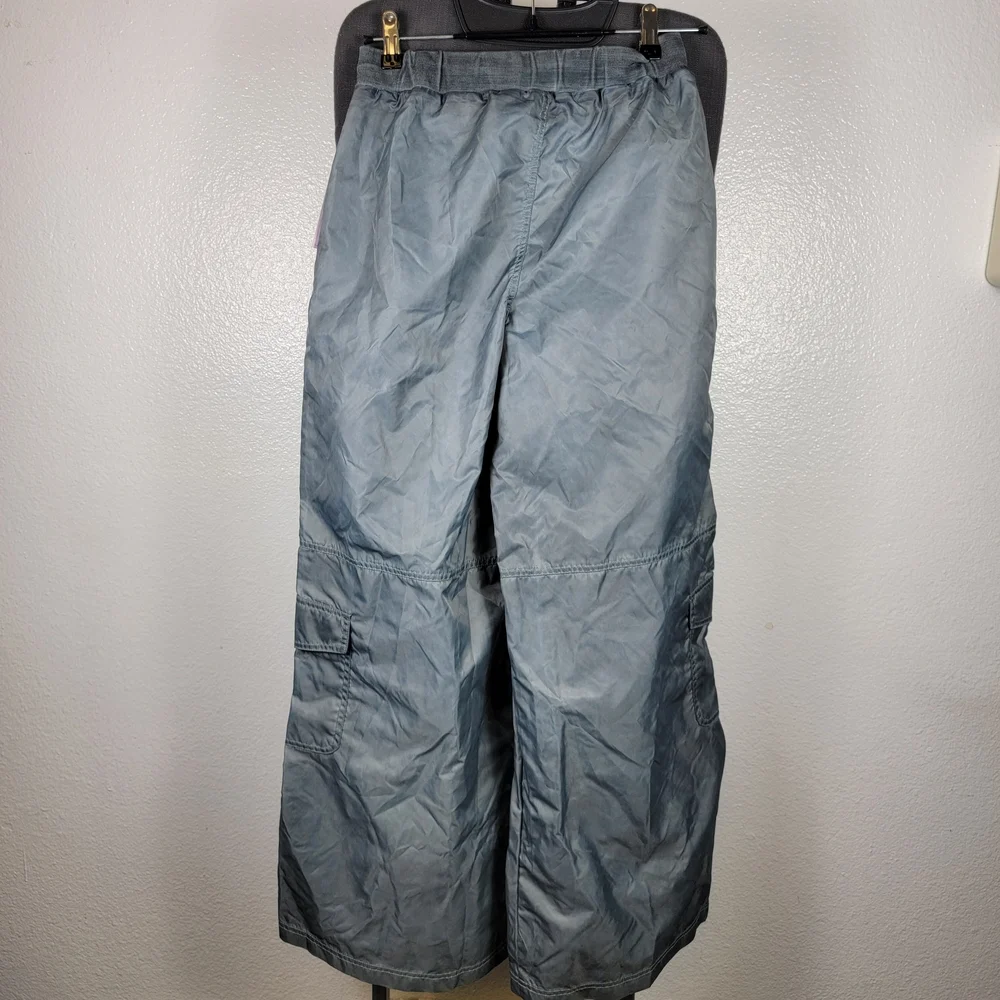 Wild Fable Women's Mid Rise Wide Leg Cargo‎ Pants Light Teal Blue Size XXS